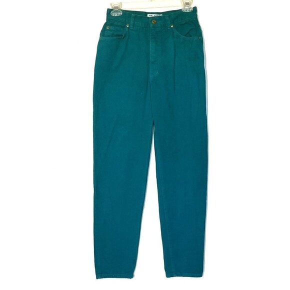 New St. John Signature Jeans Green Straight Leg Mid Rise Pants - Picture 1 of 10